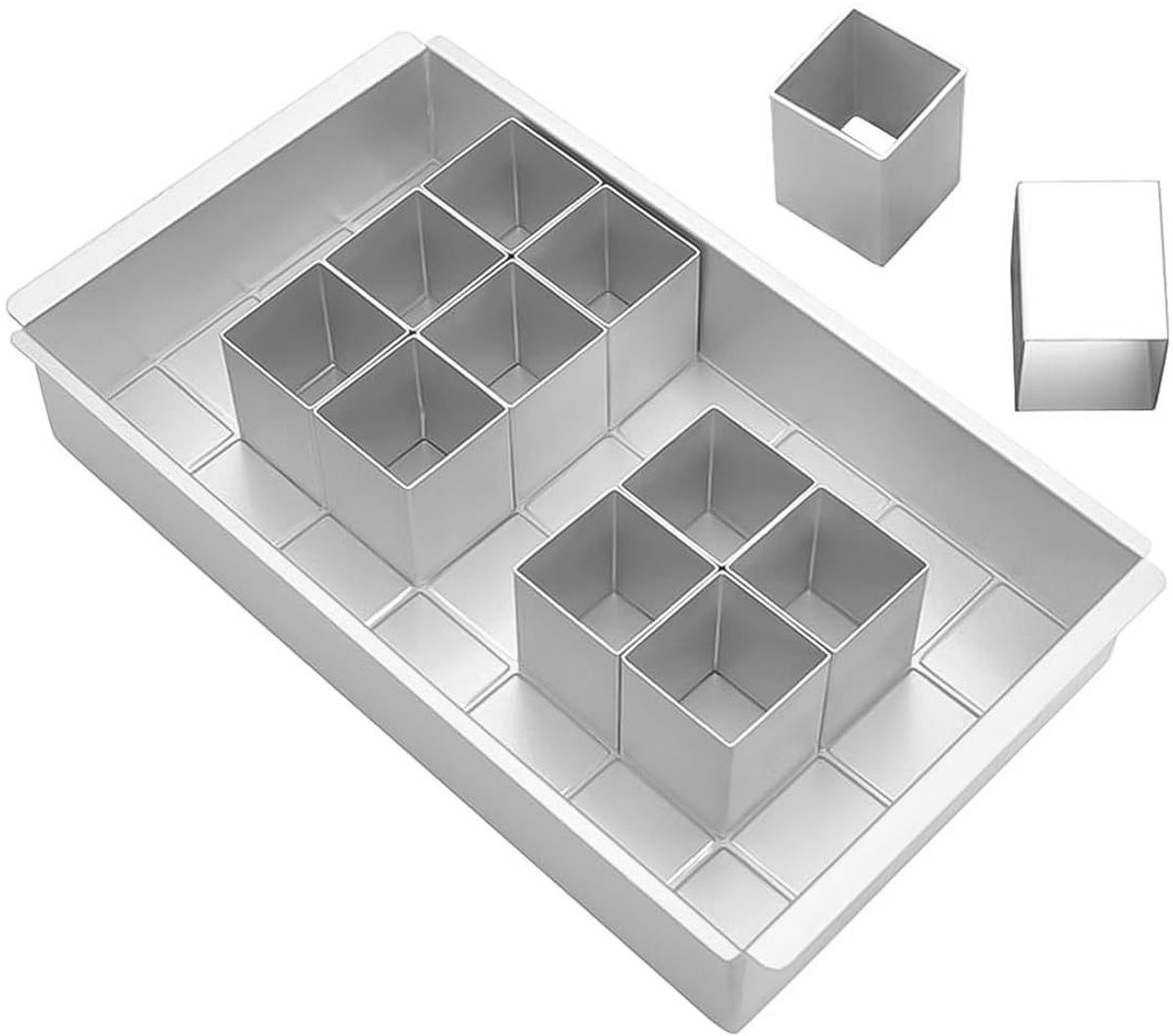 Dailygoods- Bakvorm Verstelbaar 4-29 cm - Cijfers/Letters - Taartvorm - Antiaanbaklaag - Zilver - Herbruikbaar in Oven/Magnetron
