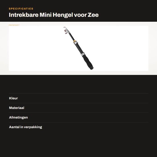 Solidchoice - Dailygoody - Hengel - Visgereedschap - Compact en draagbaar - 1M - Mini-zeestok - Ideaal voor onderweg - Geschikt voor zeevissen van Solidchoice — afbeelding 2