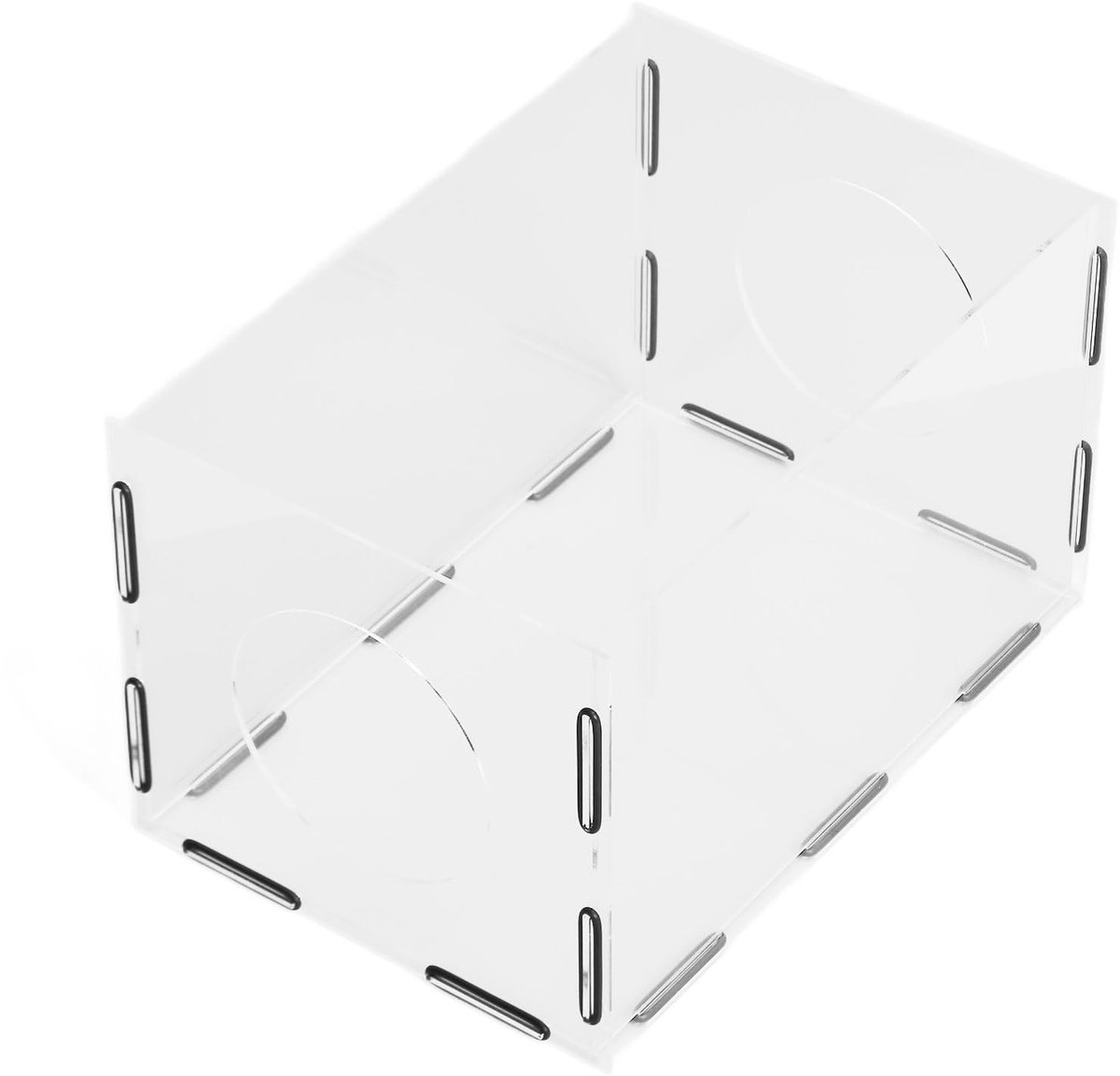 Dailygoods- Tafelpolijstdoos Gesloten - Stofafzuiging Houtbewerking - Acryl Materiaal - 30 x 20 x 18 cm - 5 x Acryl Plaat - Elastische Band
