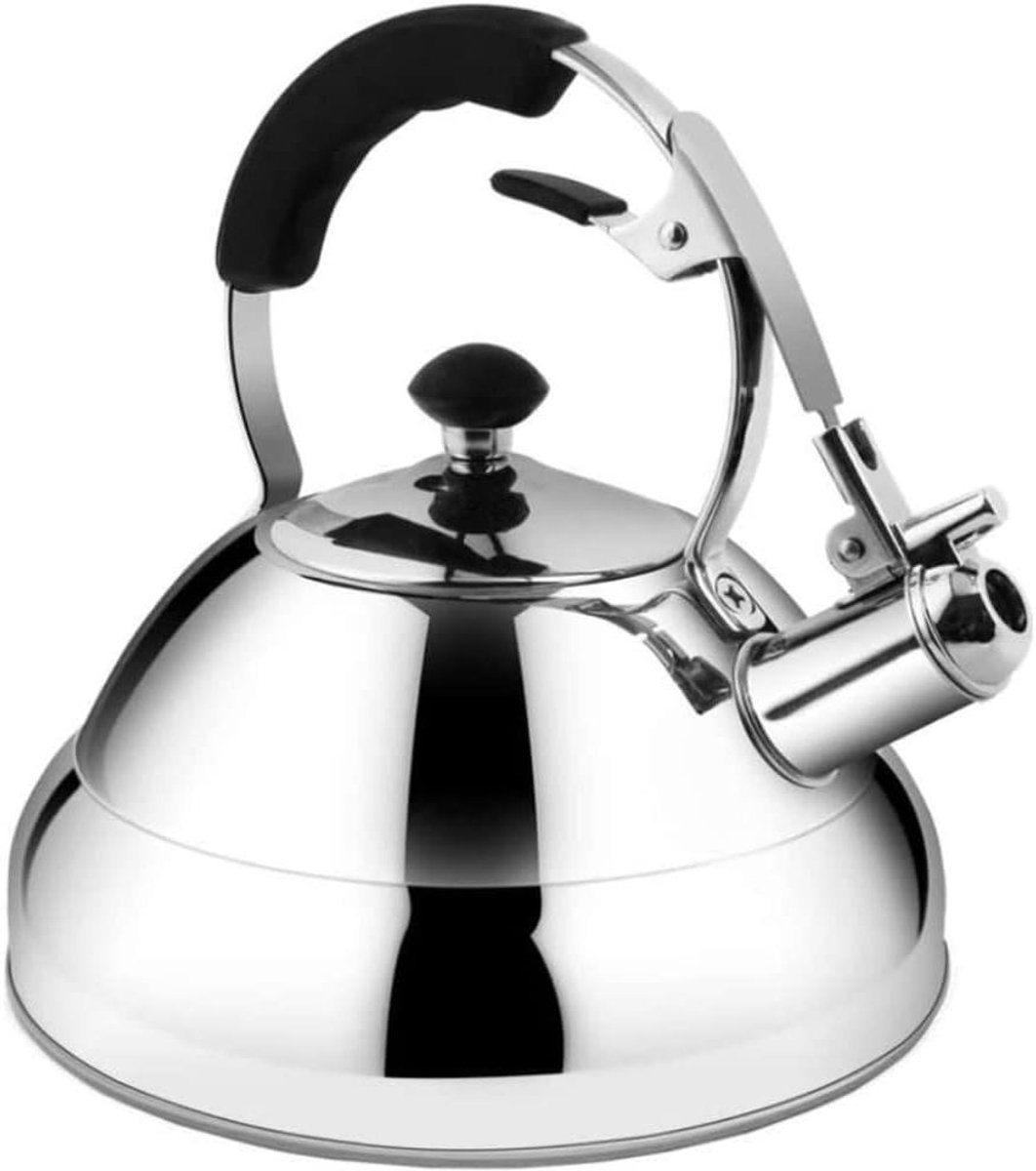 Waterkoker RVS Theepot Fluitketel Water Koken Automatische Uitschakeling 2.6 Liter Zilver