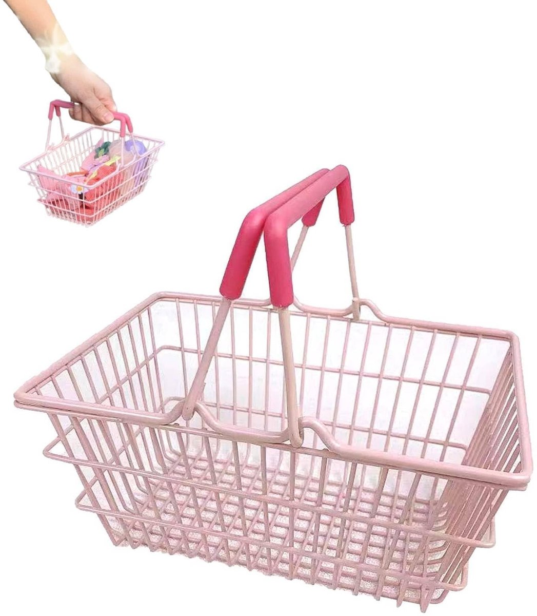 Dailygoods- Boodschappenmand Draagbaar - Mini Boodschappenmand - Opbergmand - Speelgoedmand - Fruitmand - Eenvoudig op te bergen