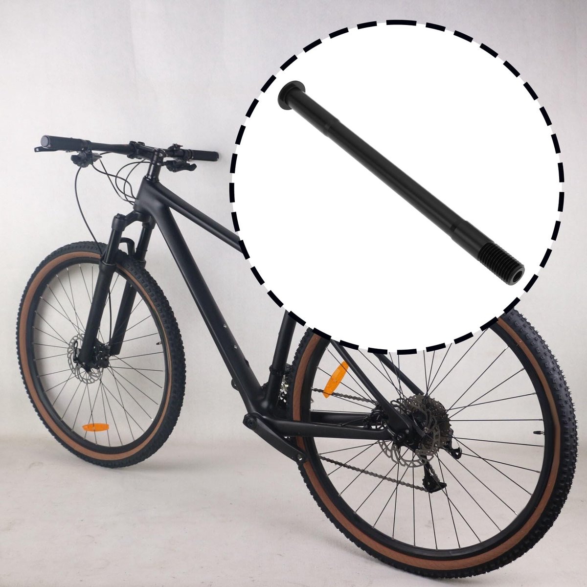 Dailygoods- Achteras Lichtgewicht Aluminium M12x1.5 Schroefdraad Lengte 175mm Corrosiebestendig Geschikt voor MTB Racefietsen Verbeterde Stabiliteit Steekas