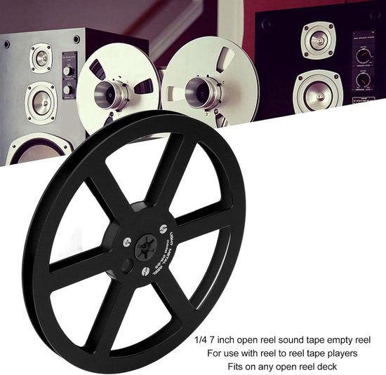Lege Spoel - Opname Spoel - Audio Opnemen - Aluminium Constructie - 7 Inch - Zwart — afbeelding 3