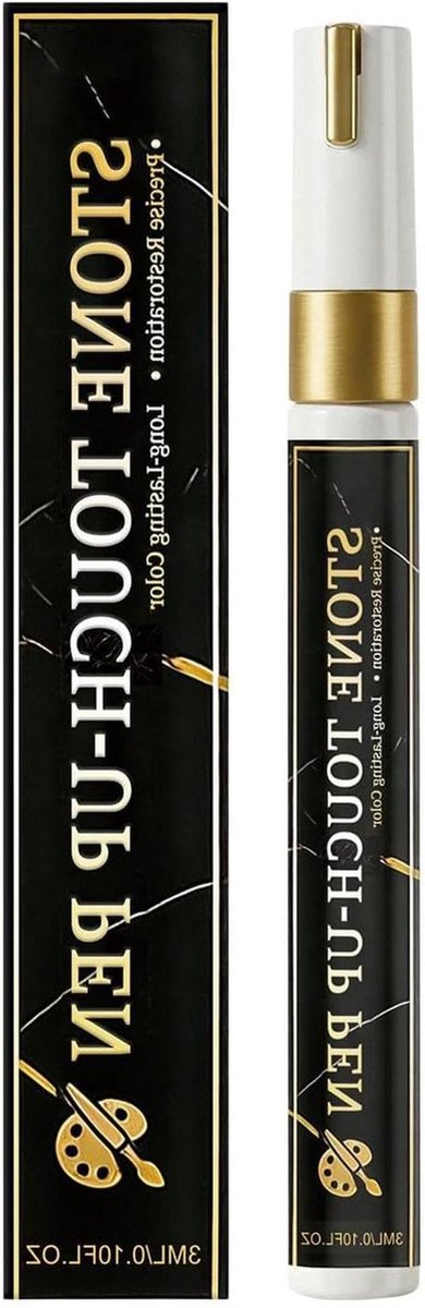 Gouden Markeerstift Grafstenen - Steen Restauratiepen - Inscripties Herstellen - Watervaste Zonbestendige Inkt - 3ml Fijne Punt - Goud