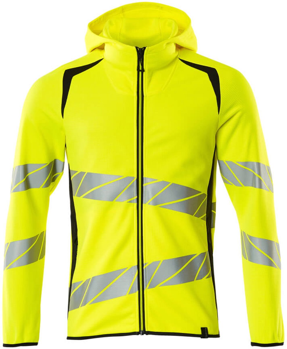 Mascot Accelerate Safe Capuchontrui met rits 19284-781 - hi-vis geel/donkermarine - XL