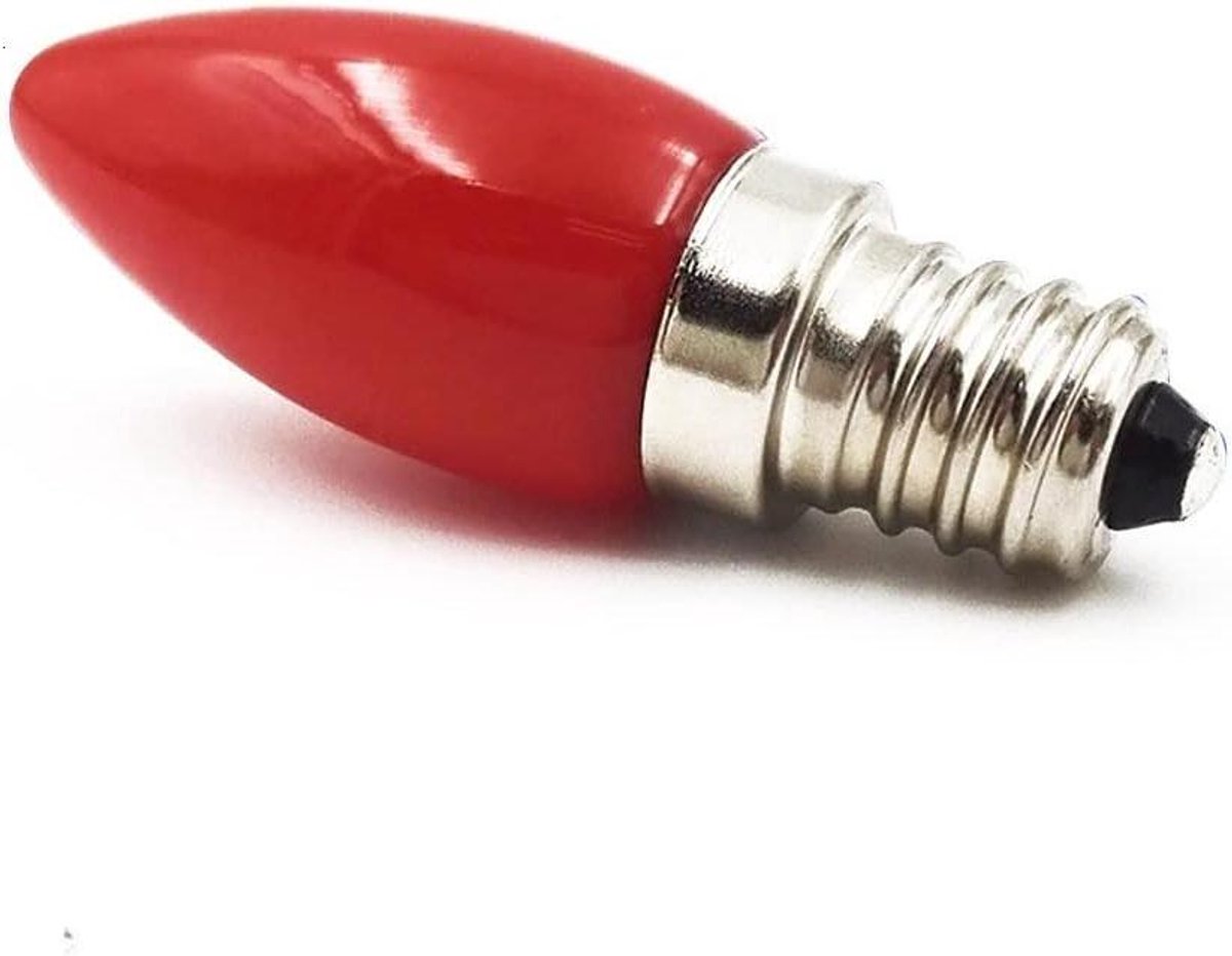 LED Kaarslamp - Rode Lamp Bulb - Sfeerverlichting Huis - Rood Glas - 10 stuks - Rood