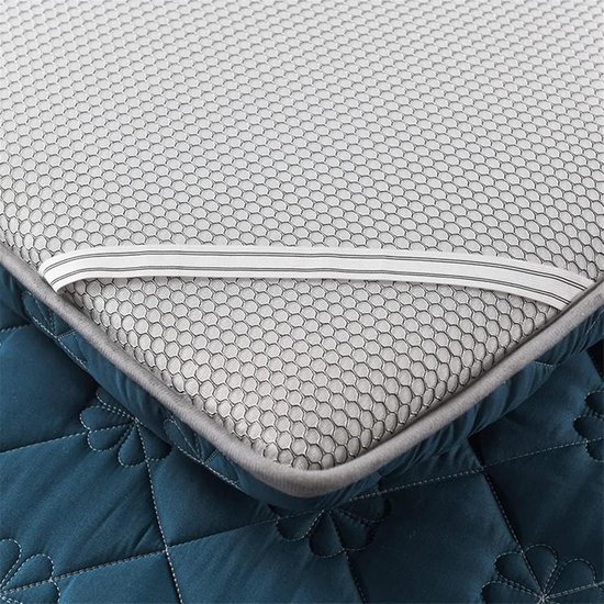 Japanse futon matras - Oprolbaar bed - Comfortabel slapen - Ademend katoen - 90 x 200 cm - Grijs — afbeelding 3