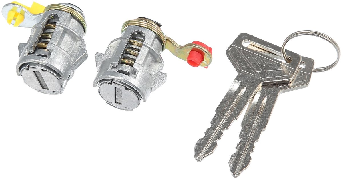 Dailygoods- Deurcilinderset Zilverkleurig - Cilinderslot - Deurslot met sleutel - Vervanging voor Toyota - Metaal - Directe vervanging