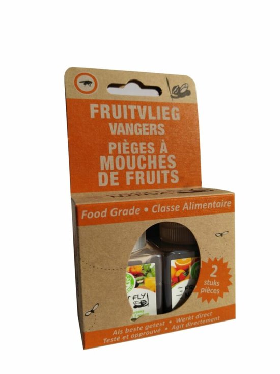 Emballage avec deux pièges à mouches des fruits, "Food Grade".
