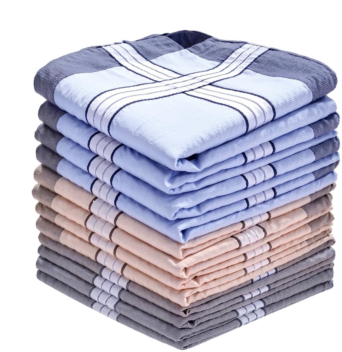 Dailygoods- Zakdoeken 100% Katoen - Herbruikbaar - Zacht en Absorberend - 40 x 40 cm - Duurzaam - Ideaal voor Dagelijks Gebruik - Doekjes