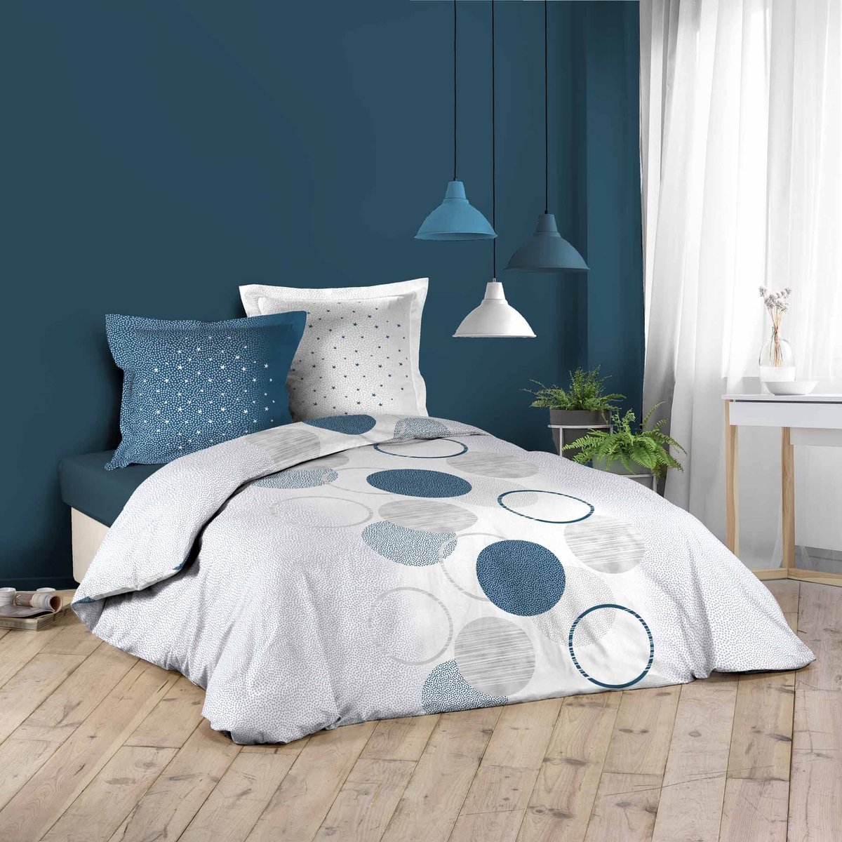 Dailygoods- Dekbedovertrek 240 x 220 cm - 3-delige Set - 100% Katoen - Ademend - Stijlvol - Modern Design - Beddengoed