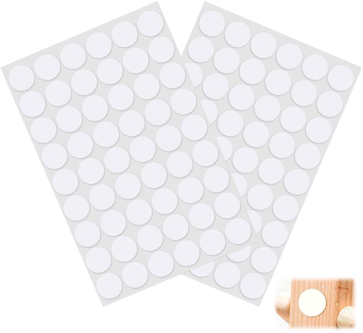Dailygoods- Schroefafdekking Wit - Afdekkapjes voor Schroeven - PVC - Zelfklevend - 21 mm - Waterdicht - Krasbestendig - Afdekkap