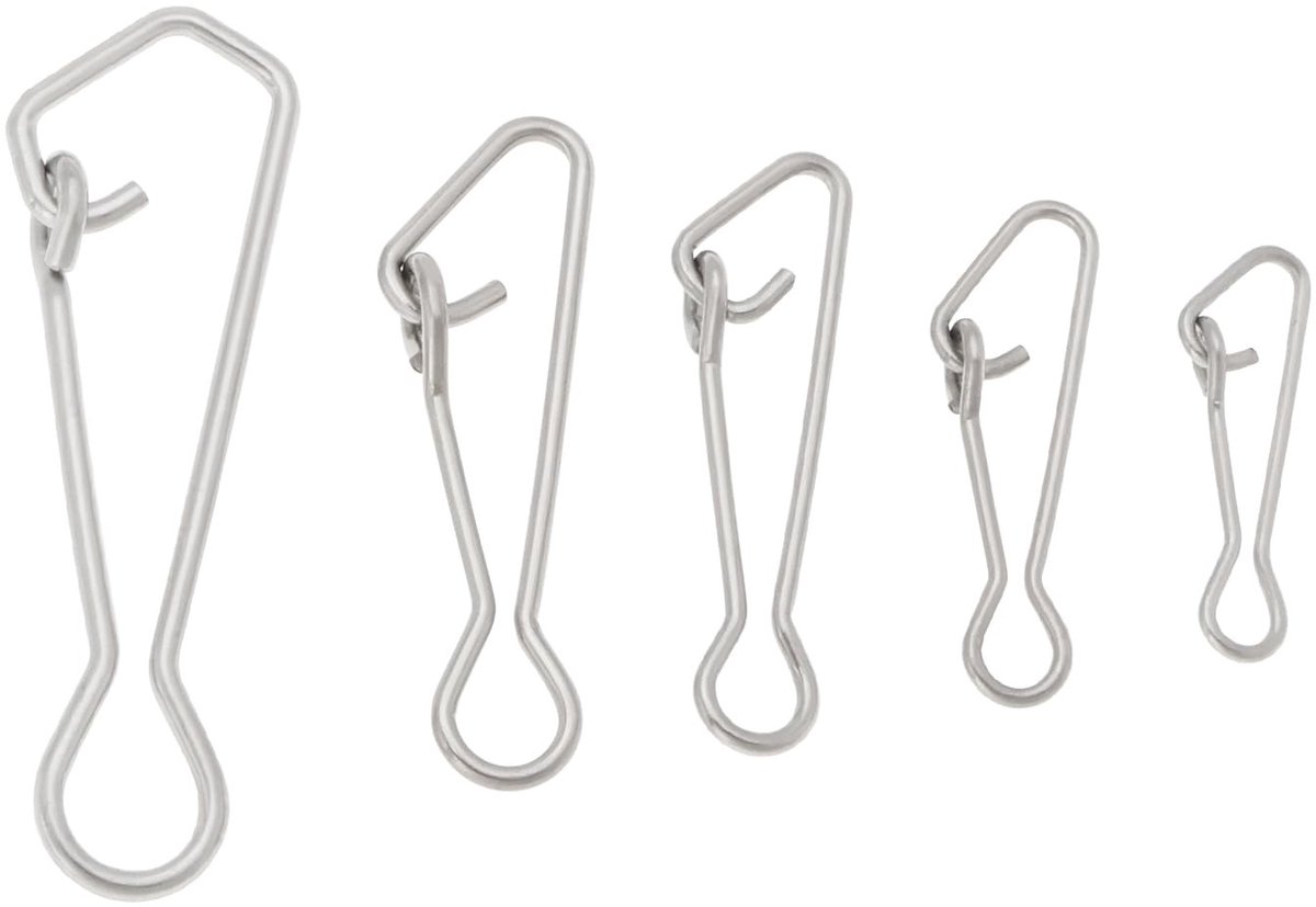 Dailygoods- Viswartels 100 Stuks - Roestvrij Staal - Connector Snap - Zeevissen - Verschillende Maten 16/20/24/28/36mm - Sterke Bevestiging - Visconnector