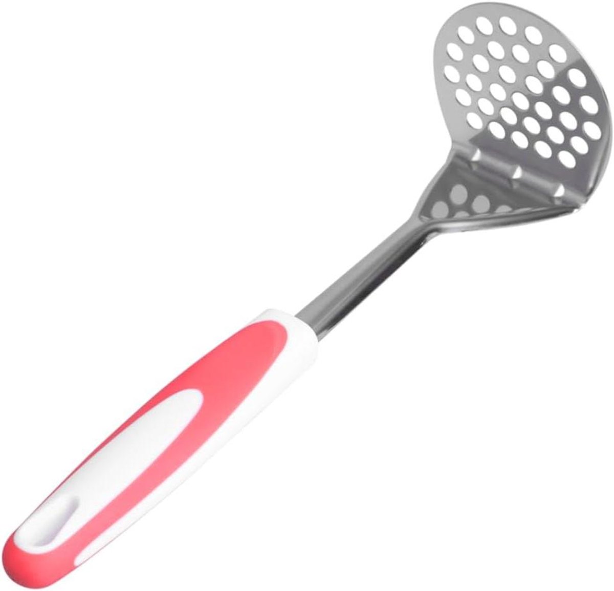 Aardappelstamper Pers - Fruitpers Keukengadget - Babyvoeding Maken - Vaatwasserbestendig Ontwerp - 27.5 cm Lengte - Oranjerood