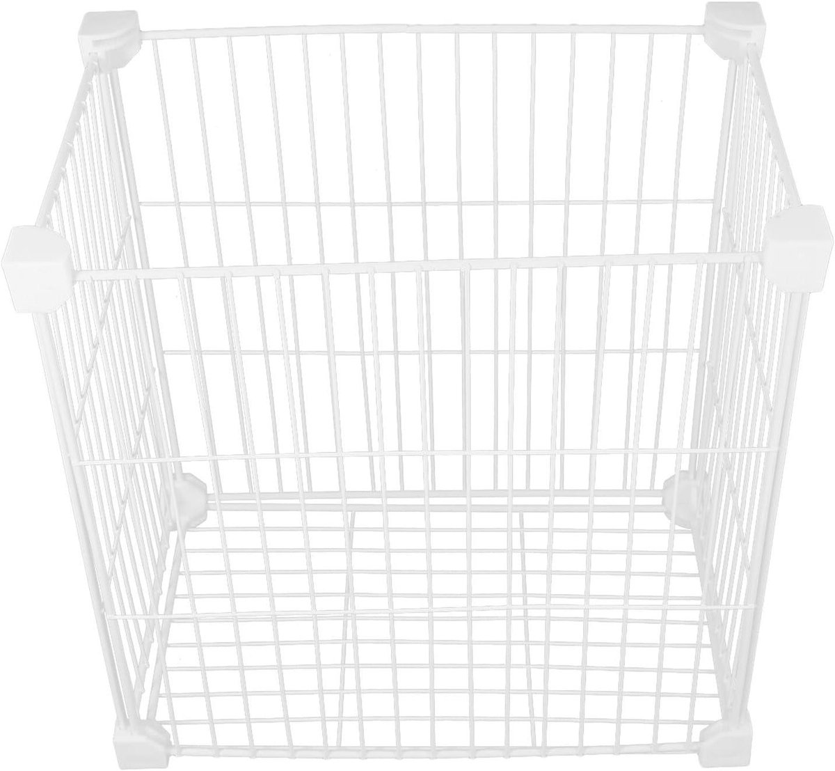 Opbergmand Vriezer - Koelkast Organizer - Voedsel Sorteren - Met Scheidingsvak - 30x30x19 cm - Wit