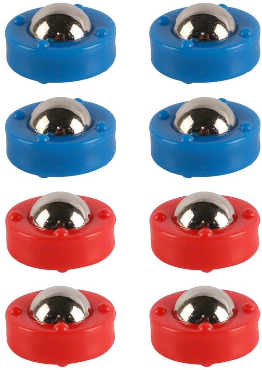 Dailygoods- Shuffleboard Pucks Set - Vervangingsrollers - Stalen/kunststof constructie - Compact en lichtgewicht - Voor tafelspellen - Gemakkelijk te herkennen kleuren - Shuffleboard Rollers