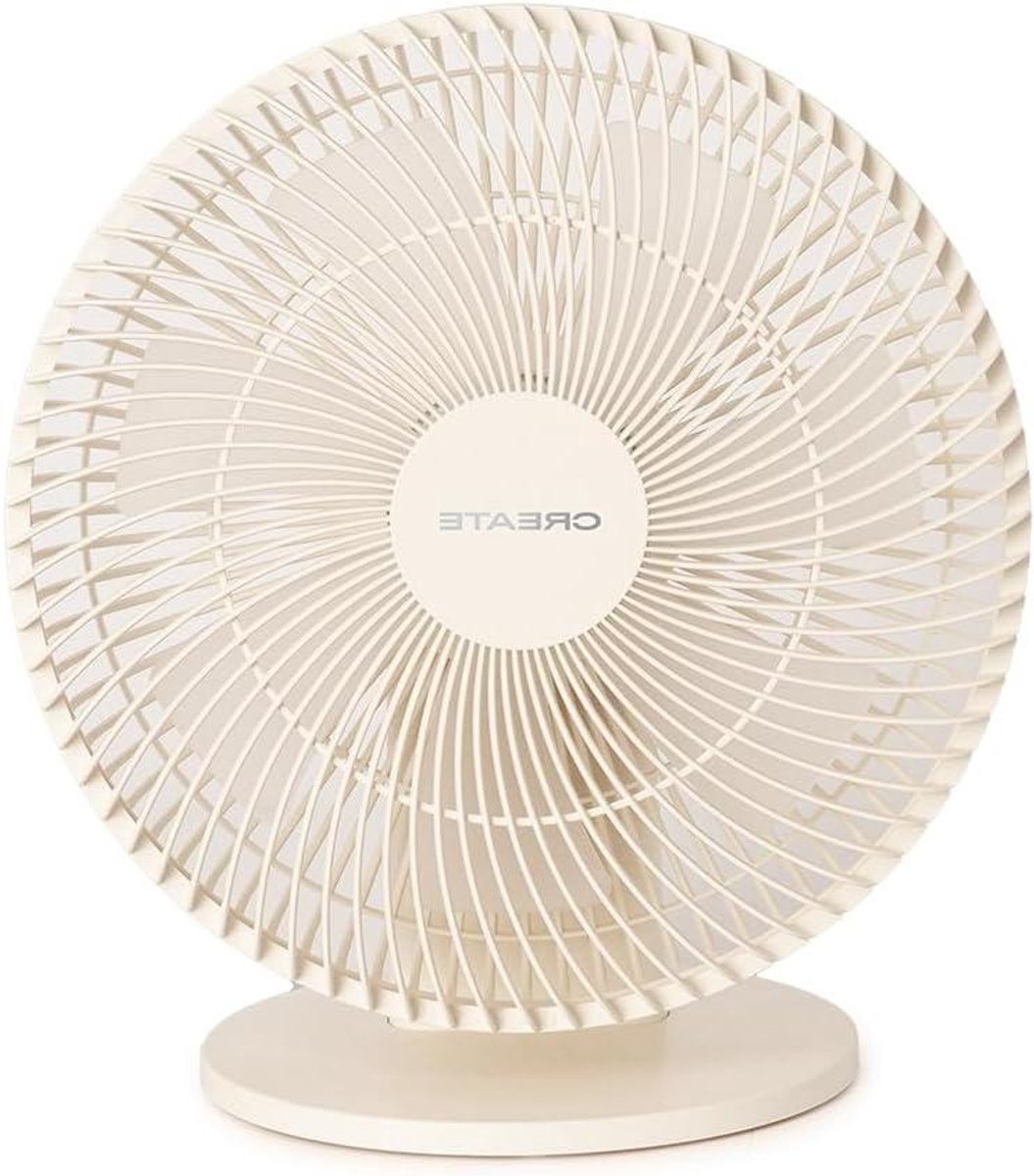 Tafel Wandventilator - Compact Ventilator - Frisse Lucht - Oplaadbare Batterij - Tot 7 Uur - Gebroken Wit