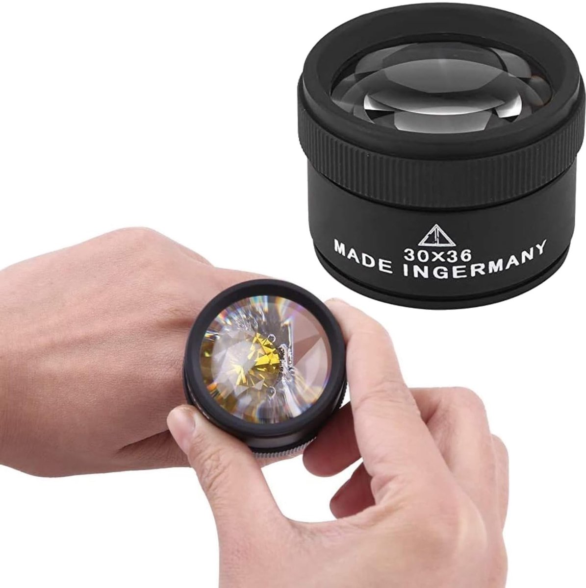 Dailygoods- Vergrootglas 30x - Professioneel Optisch Vergrootglas - Oogloep - Inspectiegereedschap voor Sieraden - Voor Munten - Verlichting voor Detailinspectie - Loep