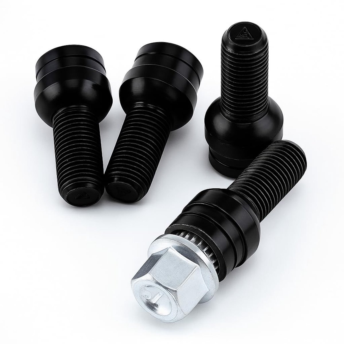 Dailygoods- Wielmoer Set - M14*1.5 mm Staal - Wielmoeren - Wielmoerkapjes - Sleutel - Corrosiebestendig - Wielbout