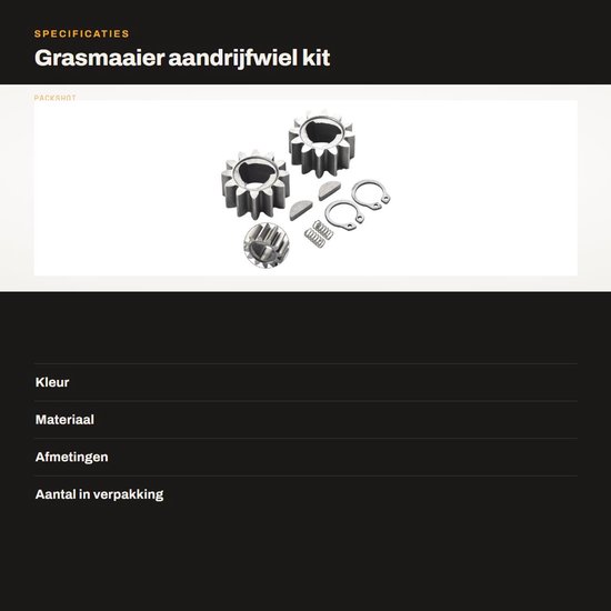 Grasmaaier Onderdelen - Aandrijfwiel Kit - Vervanging Wielen - Complete Set - 8 Delig - Zilver — afbeelding 3