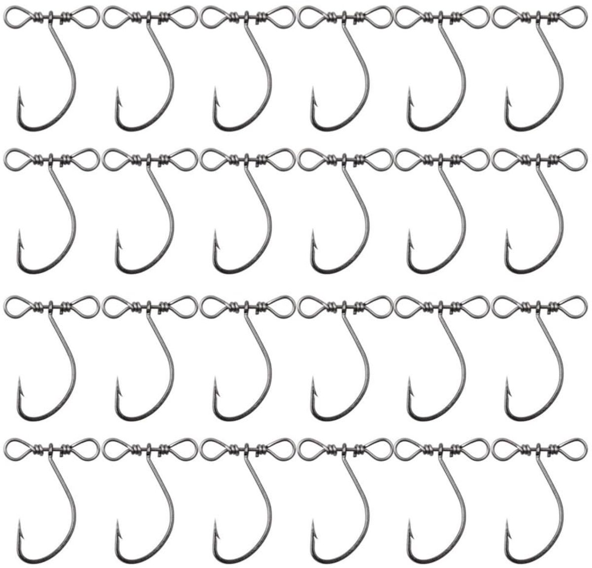 Dailygoods- Vishaken 50 Stuks - Dropshot Rig - Draaischarnier - 360 Graden Inline - Geschikt voor Baars/Karpers/Meerval - Hoogwaardige Kwaliteit - Visgerei