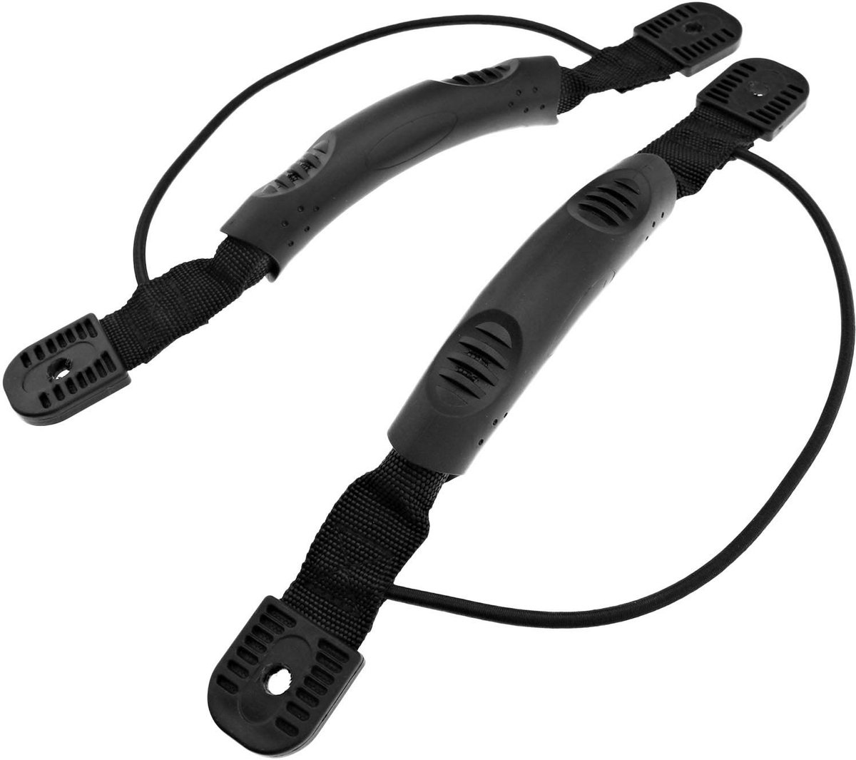 Dailygoods- Kayak Handvat Slijtvaste Rubber/Nylon - 2x Enkel Gat - 4x Schroef/Moer - 25 cm Lengte - Eenvoudig te Installeren - Ergonomisch Ontwerp - Kajakgreep