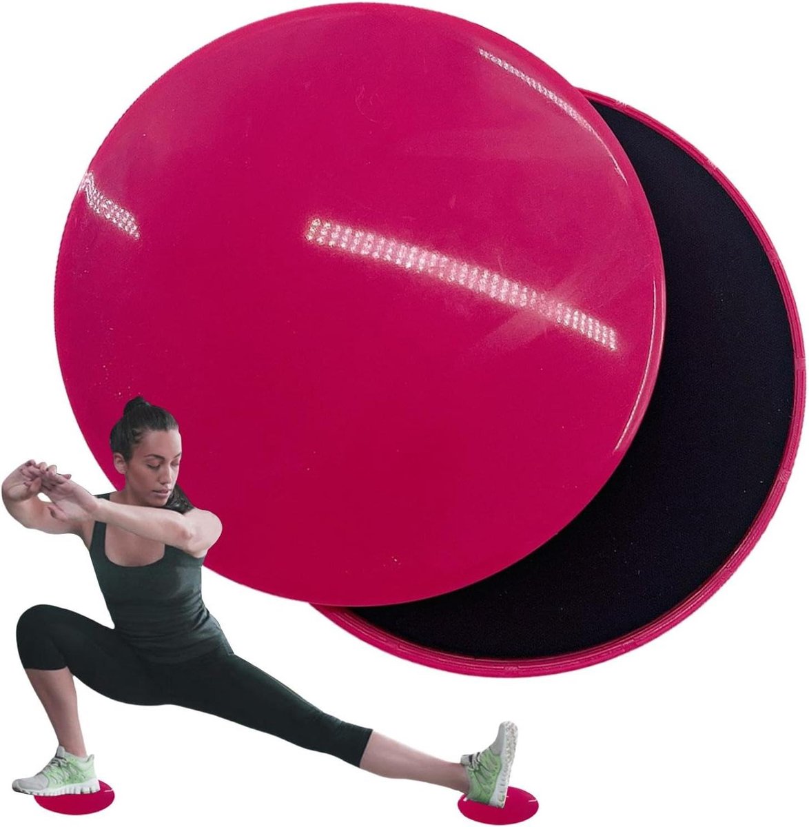 Fitness Glijders - Schijven Set - Core Training - Dubbelzijdig Gebruik - 2 Stuks - Roze
