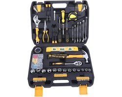 Gereedschapskoffer Set - Handgereedschap Combinatie - Auto Reparatie - 108 Delige Inhoud - 45 x 40 x 10 cm - Zwart