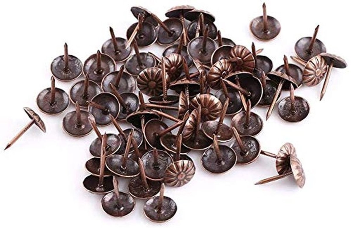 Dailygoods- Nagels 200 stks - Bekleding Nagels - Meubelnagels - Retro Spijkers - Antiek Bronzen Spijkers - Hoogwaardig Ijzermateriaal