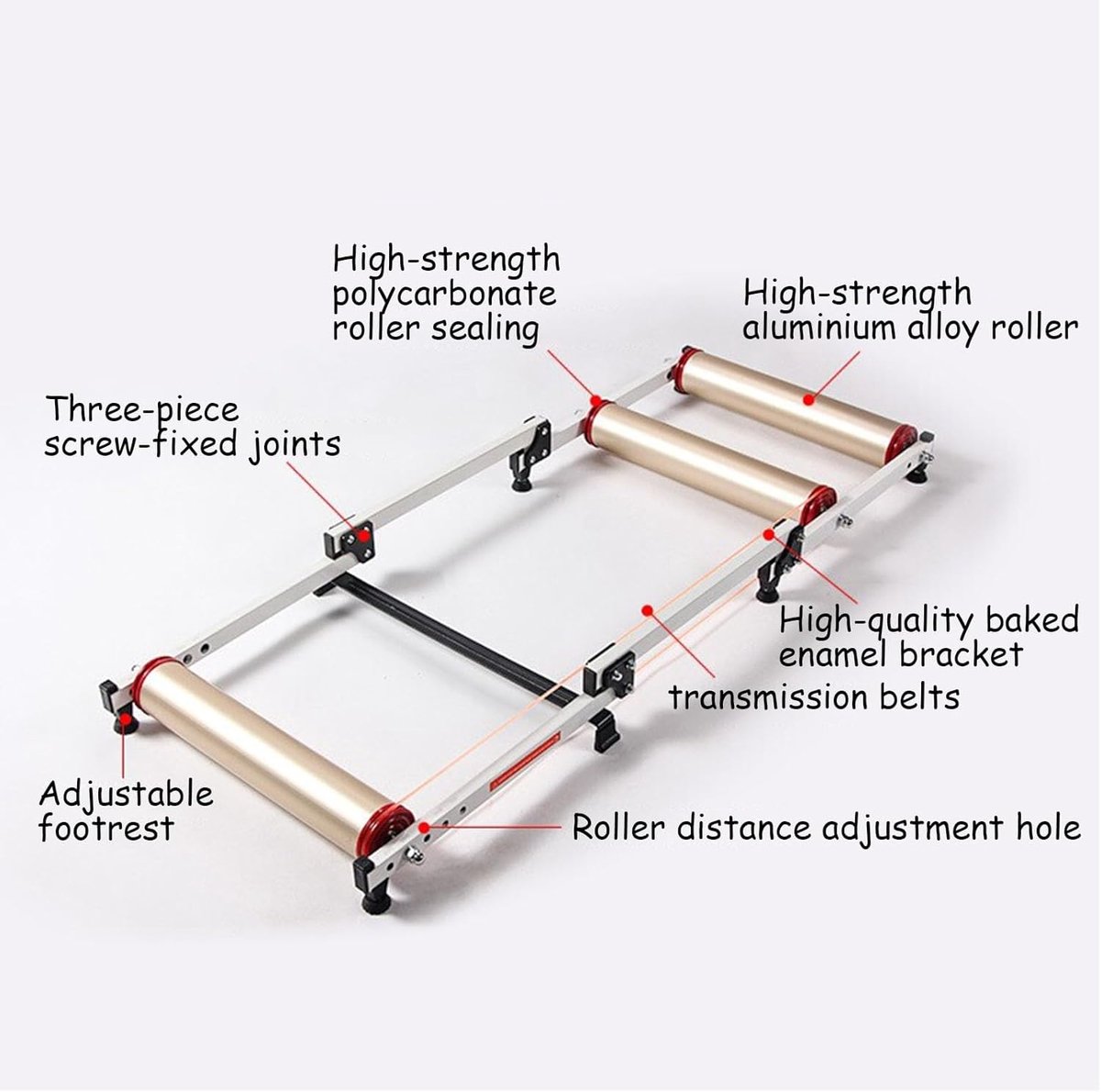 Fietsrollers Trainer - Indoor Fietsstandaard - Binnen Trainen - Opvouwbaar Ontwerp - 16-29 Inch - Rose Goud