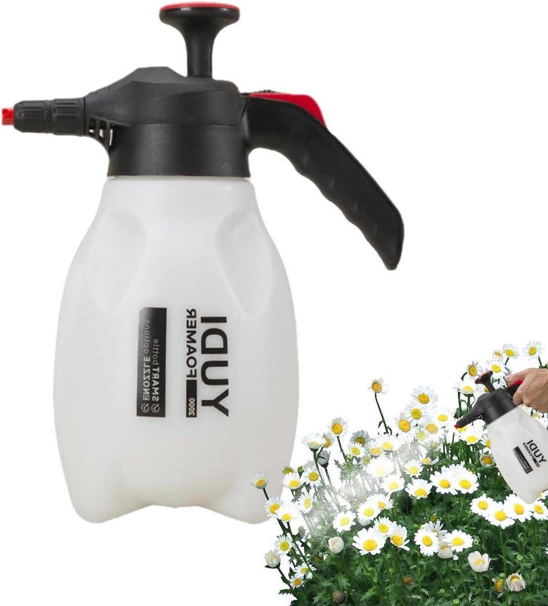 Schuimspuit Auto - Waterspuit Reinigingspomp - Auto Wassen - Hogedruk Schuim - 2 Liter - Wit