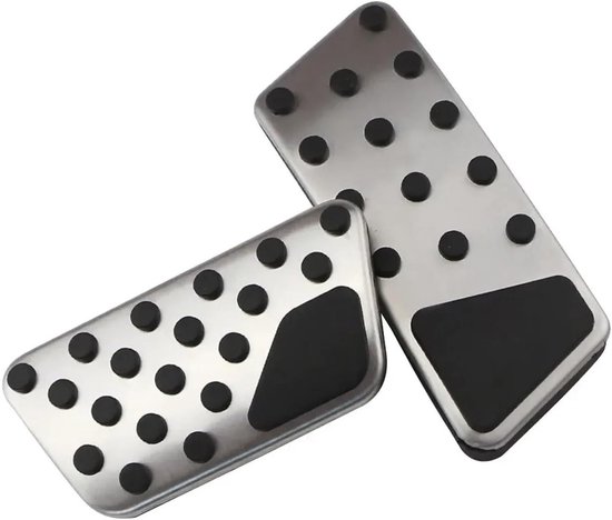 Pedaalhoezen Auto - Antislip Pedalen - Veiliger Rijden - Roestvrij Staal - Set van 2 - Zilver — afbeelding 3