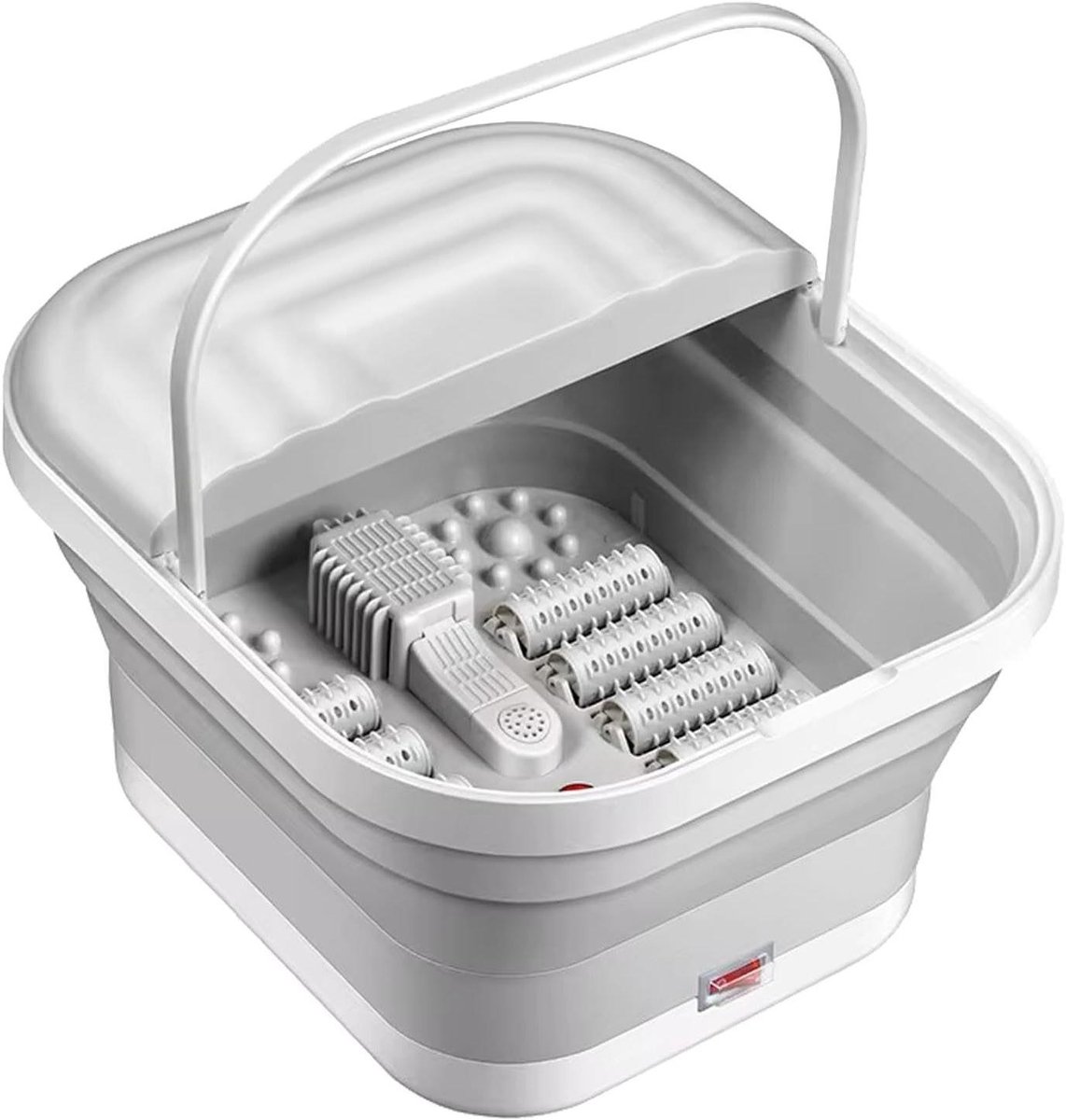 Elektrisch Voetenbad - Voetmassage Apparaat - Thuis Ontspanning - Instelbare Warmte - 37 x 30 x 15 cm - Wit