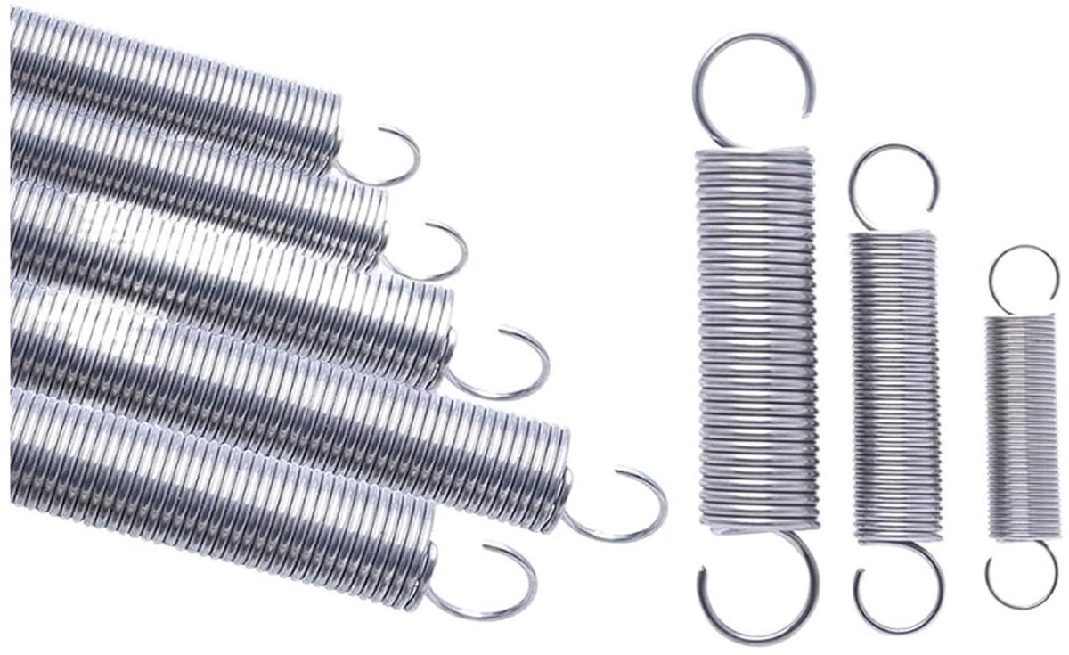 Trekveren Haak - Spanveer RVS - Industrieel Gebruik - 304 Roestvrij Staal - 250-1000mm Lengte - Zilver