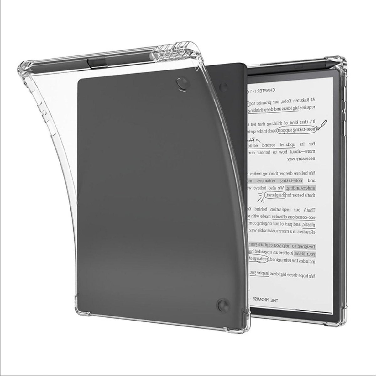 Tablet Hoes - Beschermhoes Cover - Apparaat Beschermen - Met Penhouder - Slim Lichtgewicht - Transparant