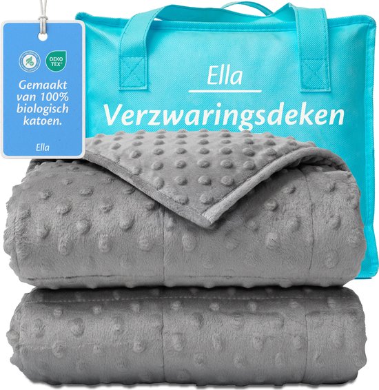 Ella Verzwaringsdeken Kind 3,2kg - Fleece OEKO-TEX Zwaartedeken 100 x 150cm - Weighted Blanket - Verzwaarde Deken