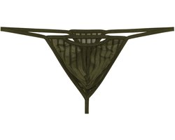 WOH heren microfiber G-string personal allure mesh groen