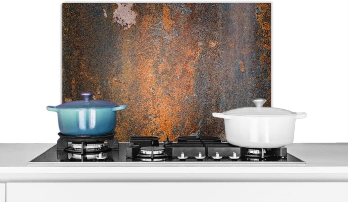 Spatscherm Keuken Wandpaneel Kookplaat Beschermen Vintage Roest Print 60x40 cm Veelkleurig