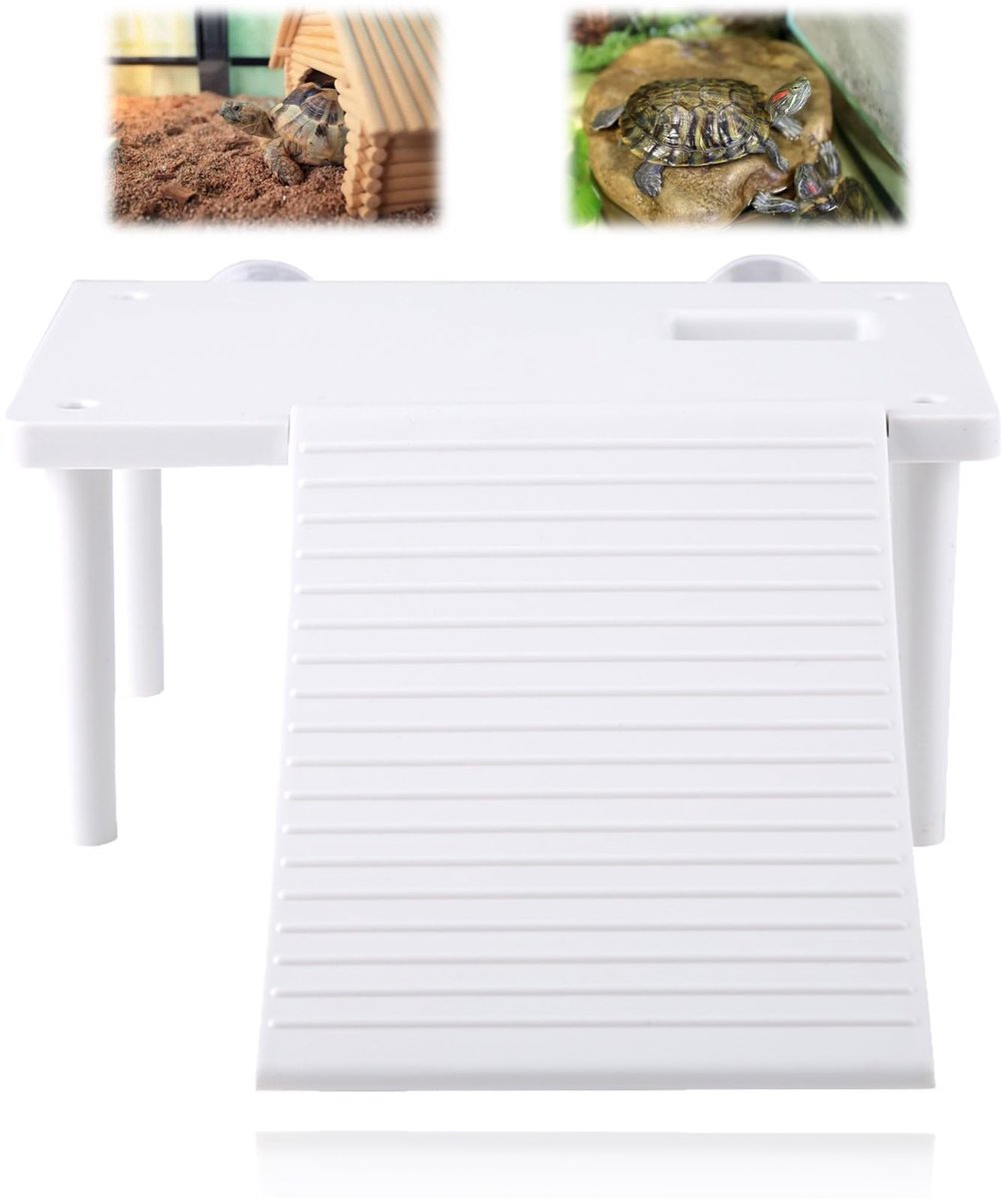 Dailygoods- Drijvend Platform Gloednieuw - Schildpad/ Reptielen - Terrarium/ Aquarium - Klimschaal - ABS - Afmetingen 14 x 10 x 6,5 cm - Schildpadplatform