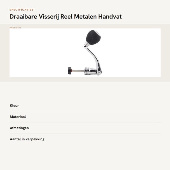 Dailygoods- Visserij Reel - Metalen Draaibare Handgreep - Antislip EVA - Stevige Bevestiging - Lichtgewicht en Duurzaam - Geschikt voor Series 2000/3000/4000/5000/6000 - Visreel van Dailygoods — afbeelding 3