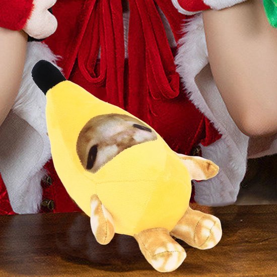 Bananen Speelgoed Pluche Knuffel - Bananenkat - Stressverlichtend Dier - Thuisdecoratie - Premium Pluche - 30 cm — afbeelding 5