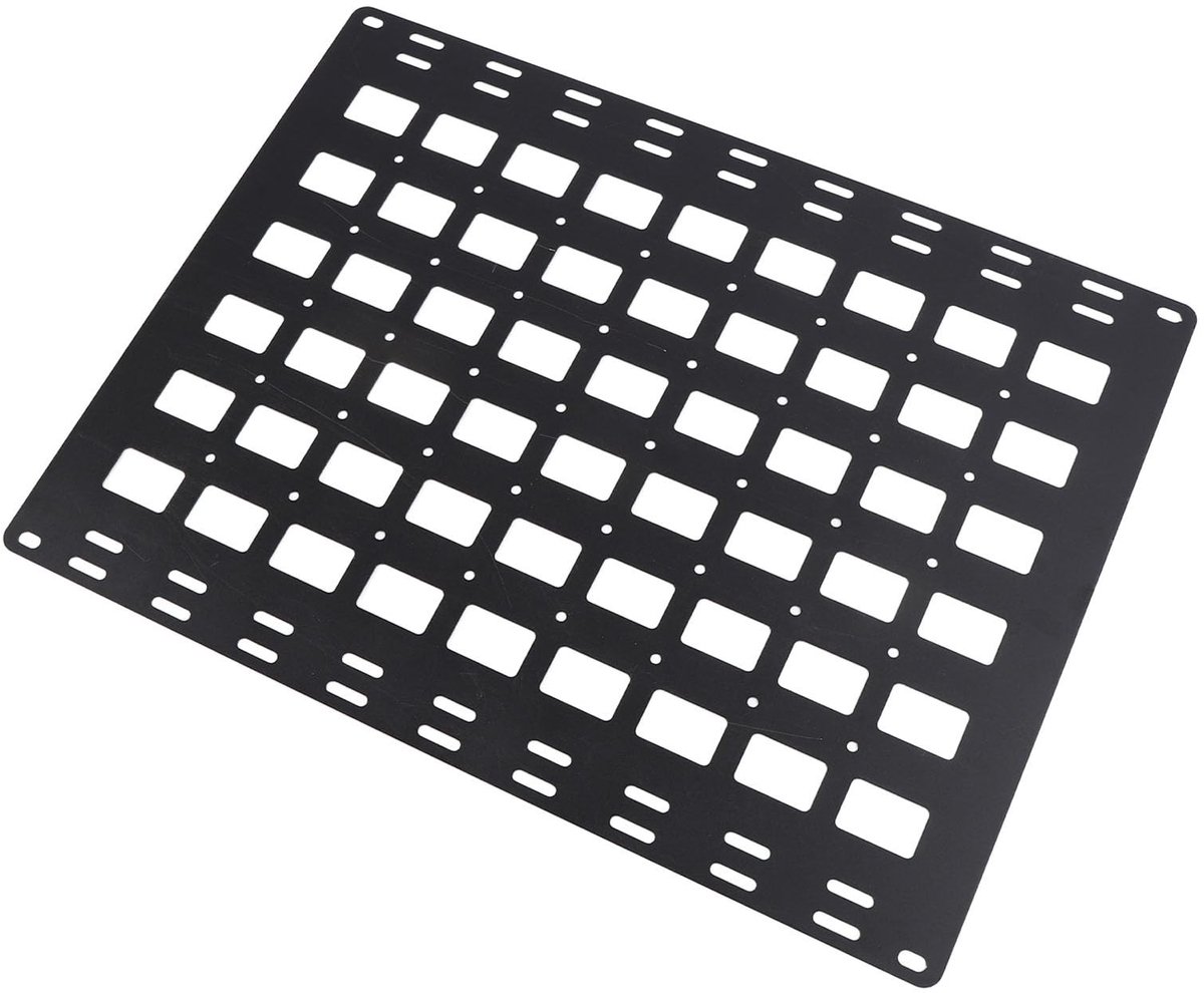Dailygoods- Opbergpaneel Aluminiumlegering 800 x 600 x 2 mm - Vrachtwagenbedpaneel - Bevestigingsbasis L-rail - Multifunctioneel - Gereedschapskisten - Flexibele montageopties