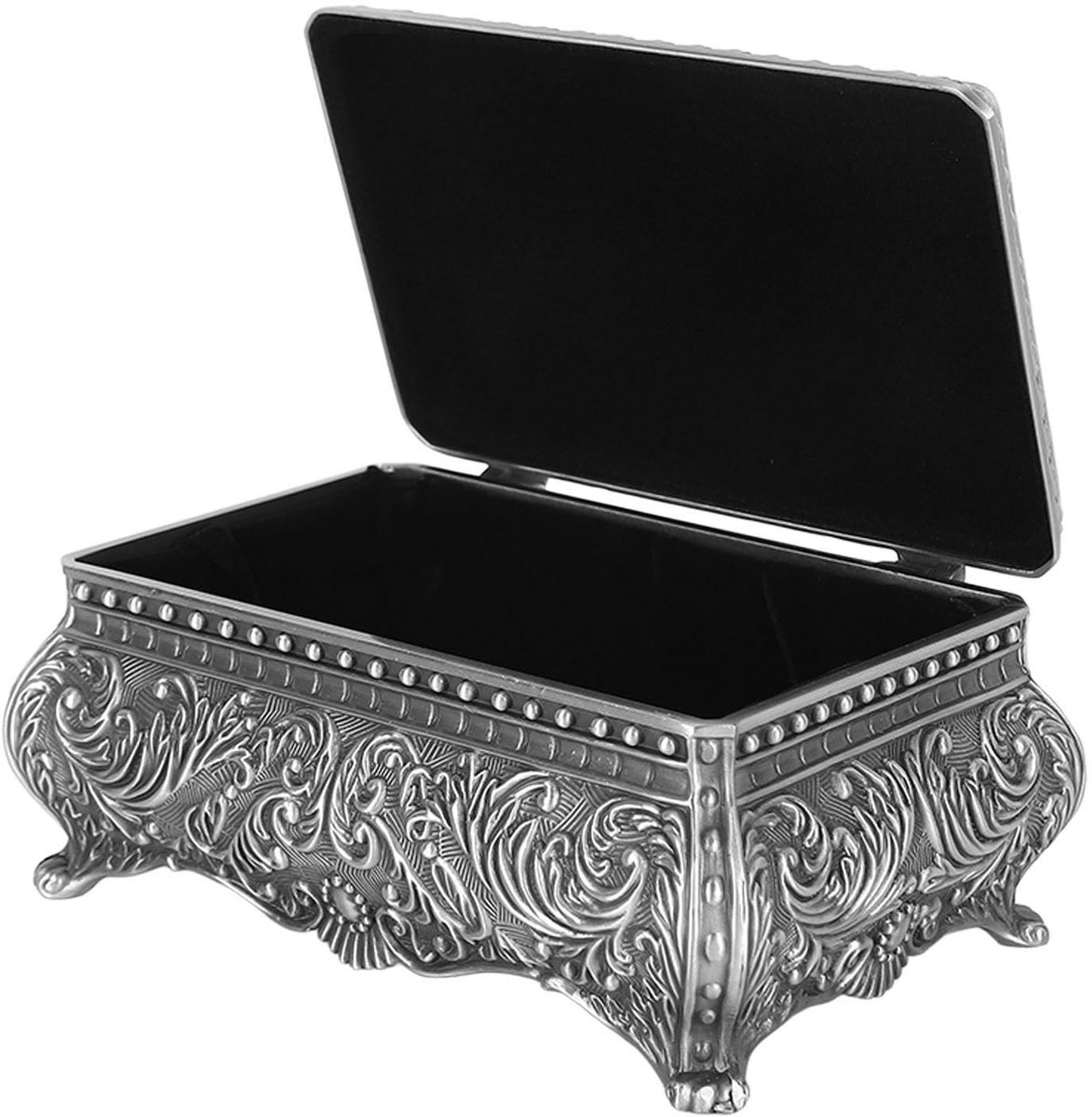 Dailygoods- Sieradendoosje Antiek - Opbergdoos Rechthoekig - Vintage Trinket Organizer - Sieraden Doos voor Vrouwen - Duurzaam Legeringsmateriaal - Makkelijk Schoon te Maken