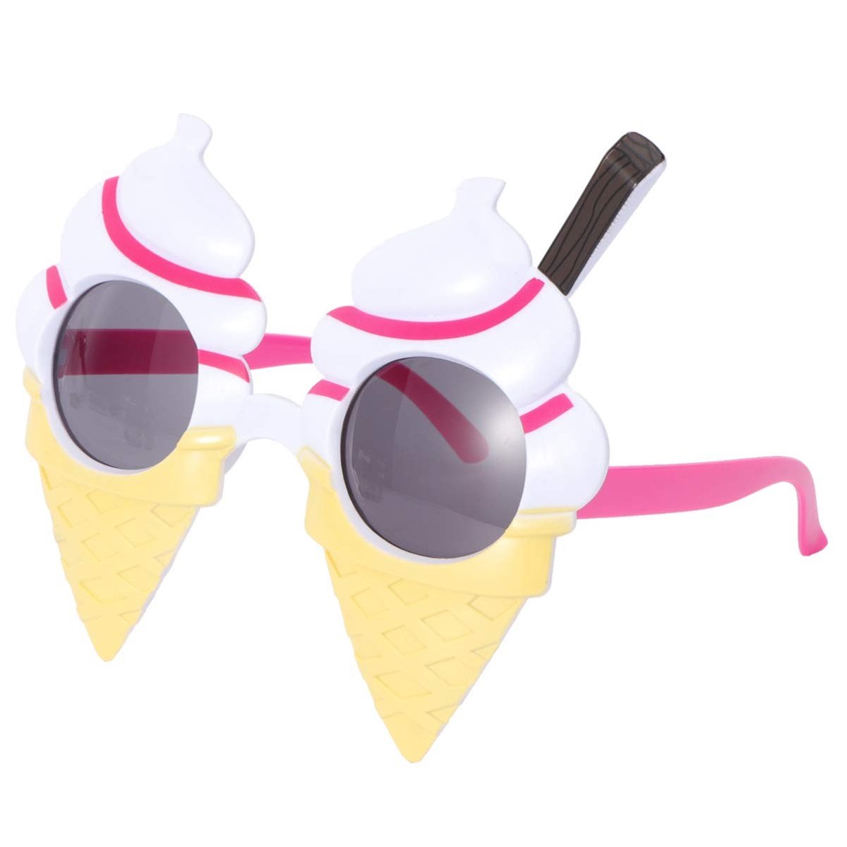 Dailygoods- Zonnebrillen 2 paar - Grappige Bril - IJs Cake Ontwerp - Fotocabine Rekwisieten - Verjaardagsfeesten - Kunststof 15x16 cm - Feestbril