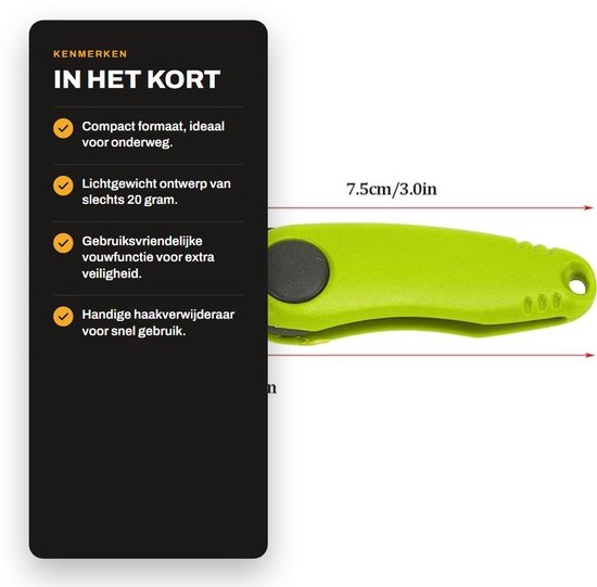 Dailygoody - Visgerei - Vouwschaar - Handig en praktisch - Geel - Vislijnknipper - Ideaal voor vissers - Compact en lichtgewicht van Merkloos — afbeelding 2