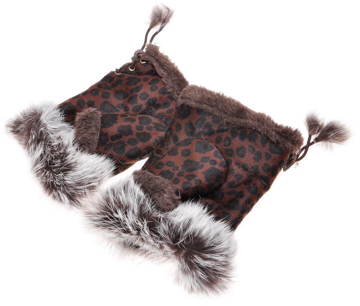 Dailygoods- Vingerloze Wanten - Dames - Winter - Nepbont - Verstelbaar Koord - Hoogwaardige Vezels - 15 cm Lengte - Handschoenen