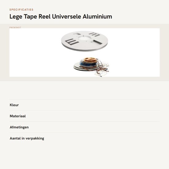 Dailygoods- Tape Reel Aluminium - 1/4 10 Inch - Lege Tape Reel - Universele Open Reel - Schokbestendig - Professioneel Ontwerp - Perfecte Geluidskwaliteit - Opnameband van Dailygoods — afbeelding 4
