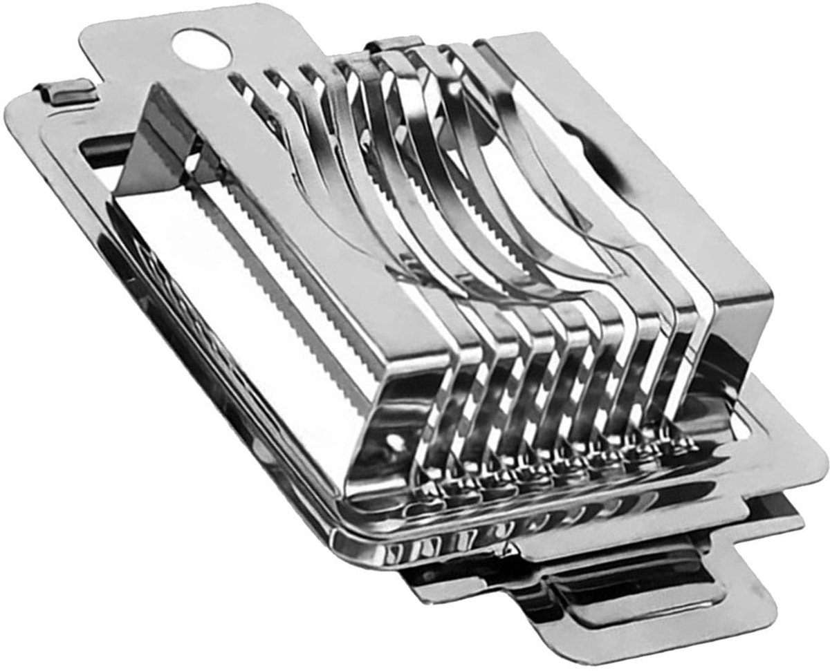 Dailygoods- Eiersnijder Roestvrij Staal - Vaatwasmachinebestendig - Stabiele Bodem - Geschikt voor Banaan/Aardbei/Kiwi - Duurzaam - Hoogwaardige Kwaliteit - Snijder