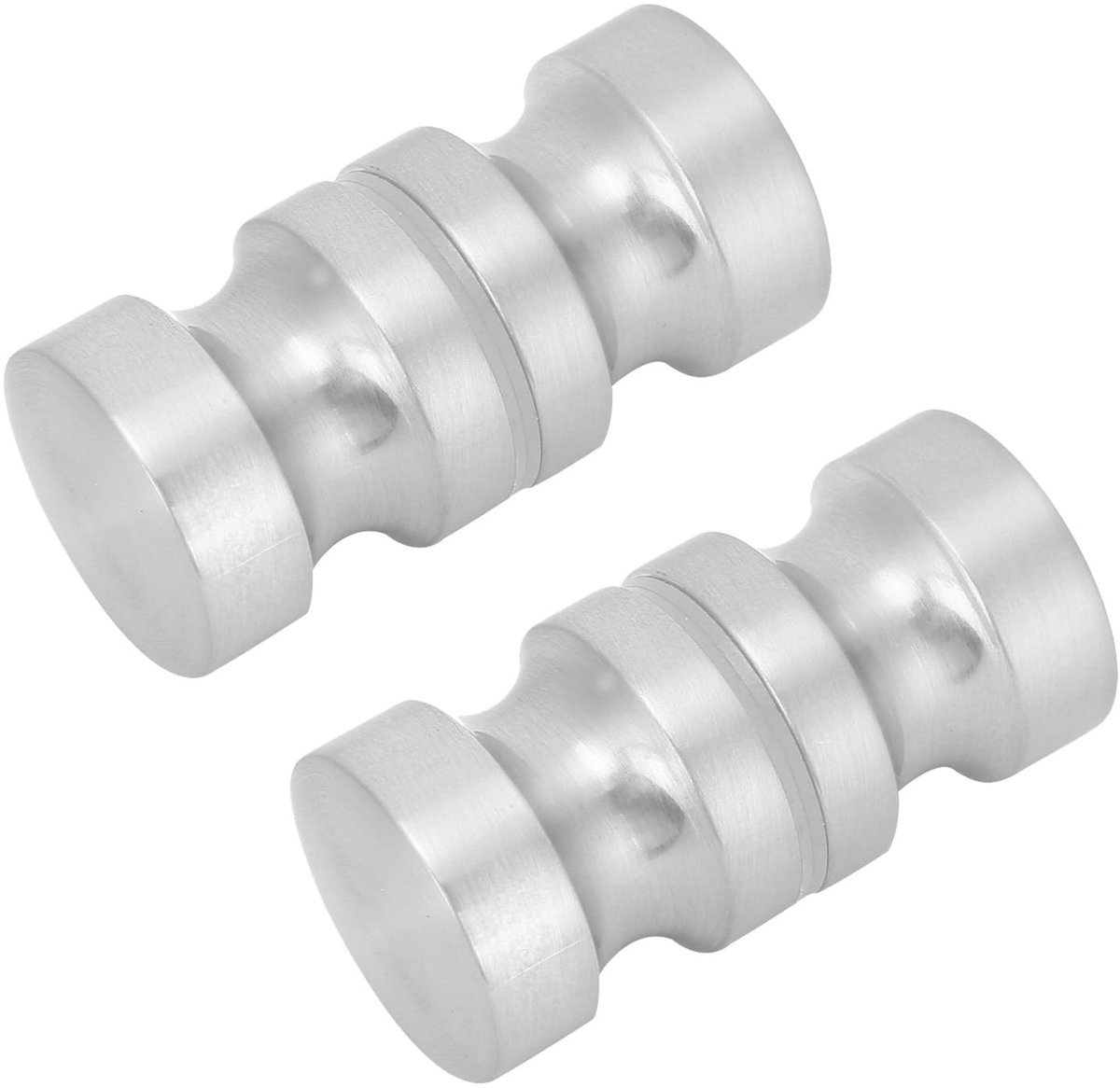 Dailygoods- Douchedeurgreep Aluminium - Glazen Deurgreep - Badkamerdeurgreep - 2 Stuks - 6,2 x 3 cm - Schroeven 3 cm