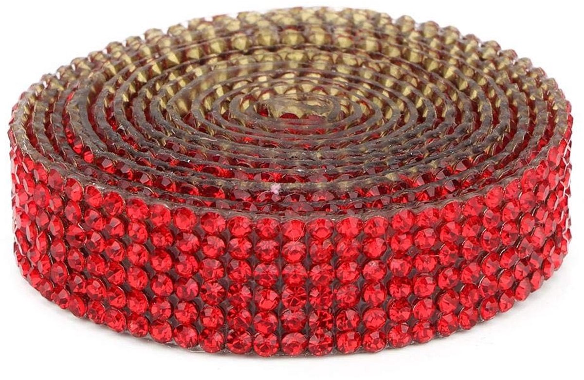 Dailygoods- Strasslint 1 m - Decoratie Lint - Kristal Steentjes - DIY - Feest - Bruiloft - Hoogwaardig Materiaal - Decoratielint